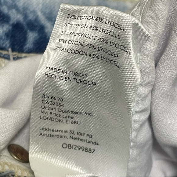 Free People Tapered Baggy Boyfriend Jeans Purple Rock Blue Sz 28 NWT Distressed - Picture 7 of 12